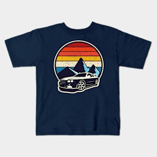 Retro skyline R34 T-shirt Kids T-Shirt